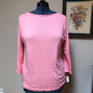 Talbots NWT boat neck knit top sz XL